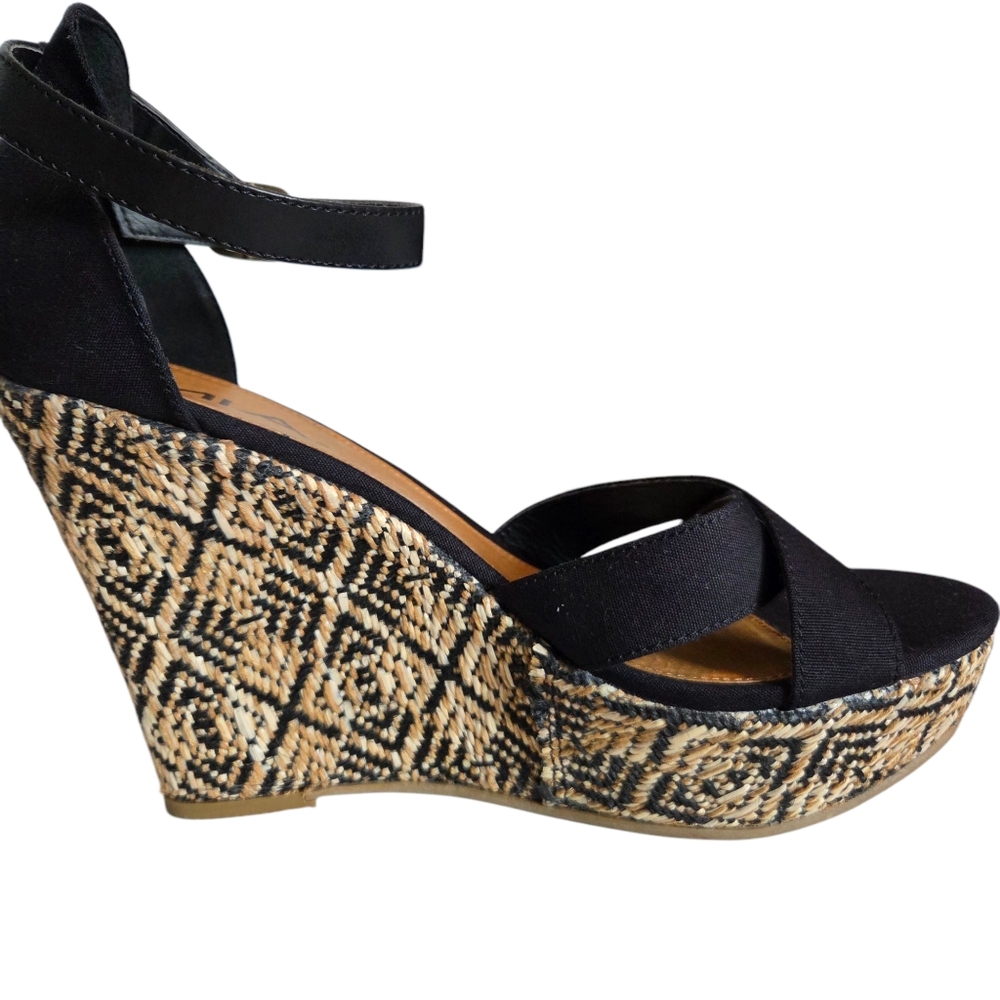 NWOT Mia Silvia Platform Wedge Sandal Size-9.5 - Picture 4 of 14